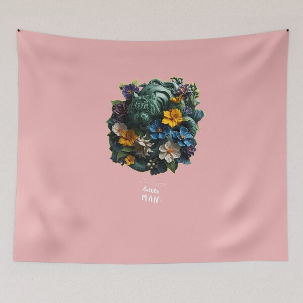 Item preview, Pastel Green 3D Tiger – Wild Floral Fantasy Art designed and sold by Naturalite19.