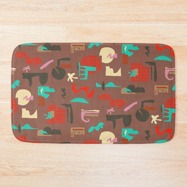Item preview, Minimal Scandinavian digital geometric pattern brown designed and sold by Alessandro Remo Mazzoni Remotextiles.