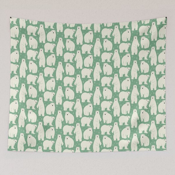 Item preview, Polar Bears - green designed and sold by Johanna Kindvall.