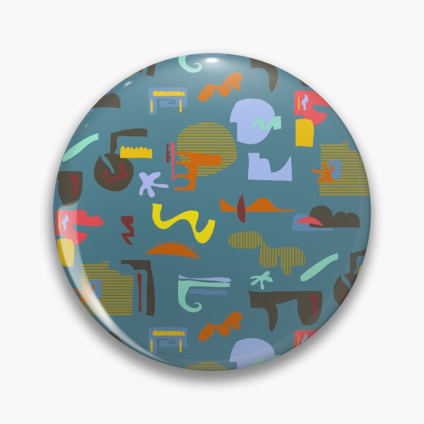 Item preview, Minimal Scandinavian digital geometric pattern green blue designed and sold by Alessandro Remo Mazzoni Remotextiles.