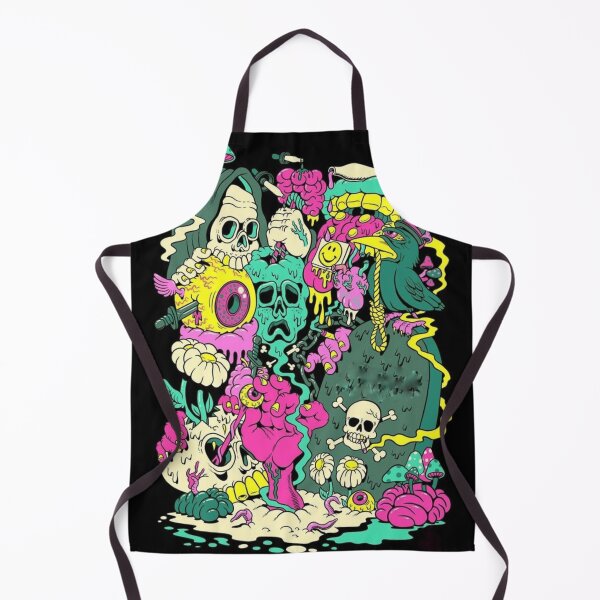 Item preview, Psychedelic Skull Pile with Eyeballs and Mushrooms designed and sold by dianadouri.