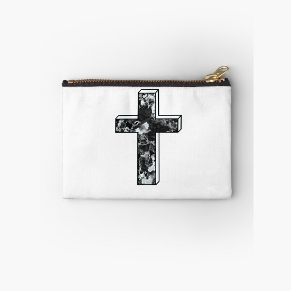 Item preview, Black And White Gothic Marble Cross designed and sold by StrawbBonsai.