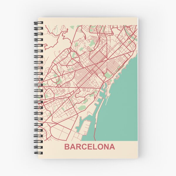 Item preview, Modern Barcelona Map designed and sold by MapsByLeo.