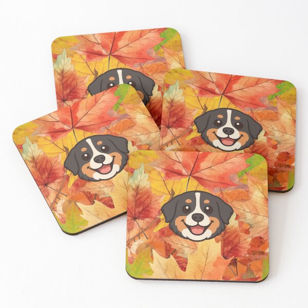 Item preview, Bernese in Fall Leaves designed and sold by HandsomeTheBerner.