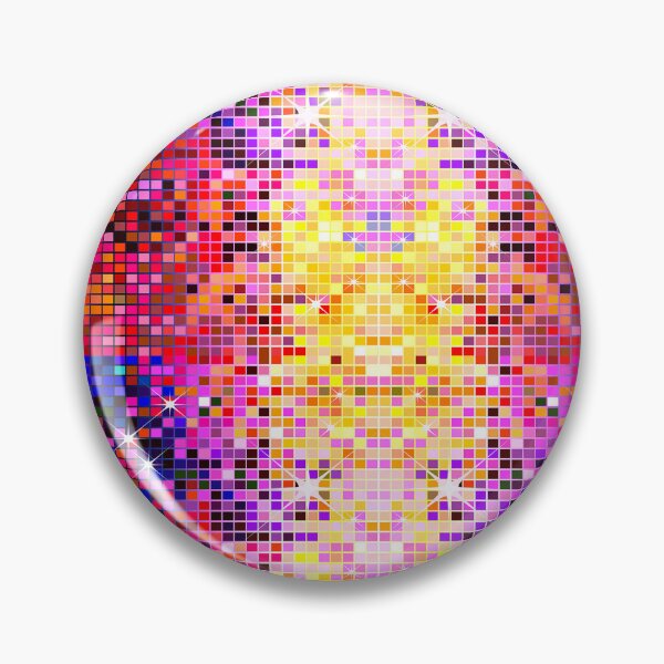 Item preview, Vibrant Retro Mosaic Pattern with Faux Glitter Effect designed and sold by GoDesign1.