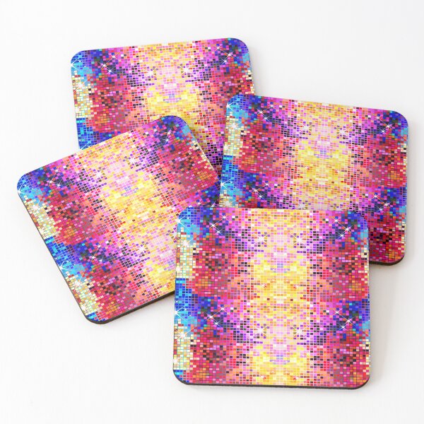 Item preview, Vibrant Retro Mosaic Pattern with Faux Glitter Effect designed and sold by GoDesign1.