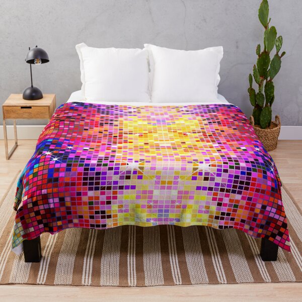 Item preview, Vibrant Retro Mosaic Pattern with Faux Glitter Effect designed and sold by GoDesign1.