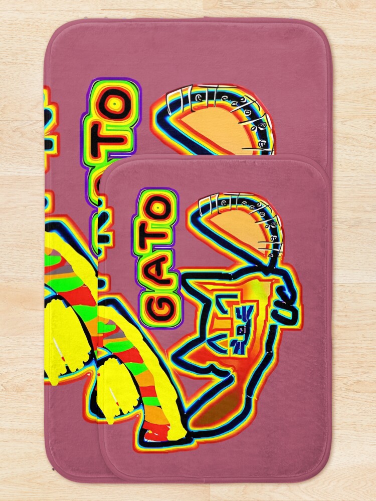 Thumbnail 5 of 6, Bath Mat, Ari Gatito designed and sold by Resdoploder.
