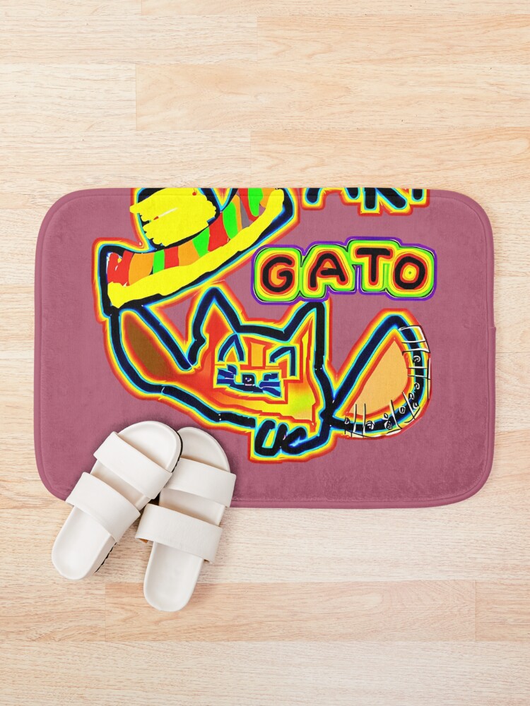 Thumbnail 1 of 6, Bath Mat, Ari Gatito designed and sold by Resdoploder.