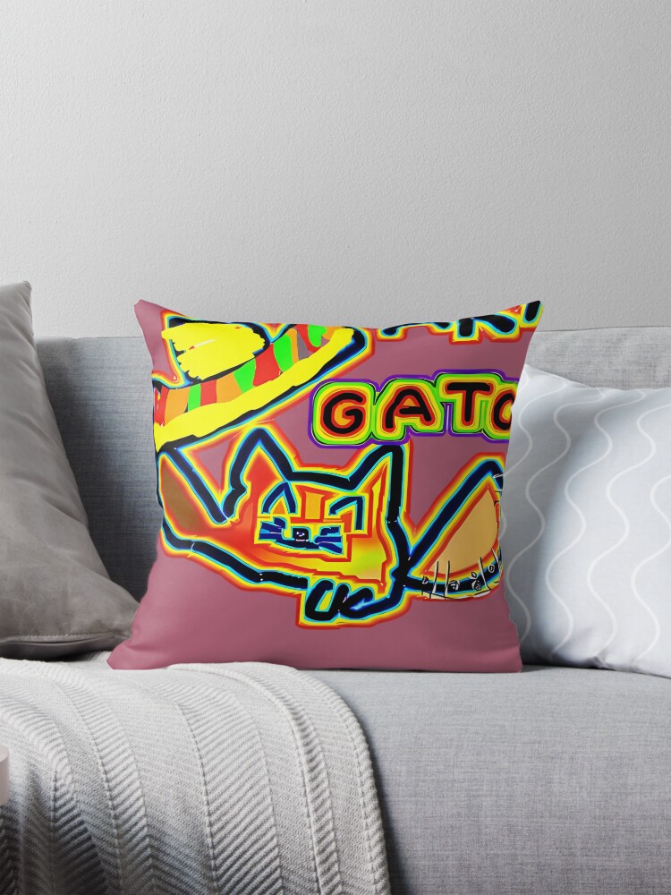 Thumbnail 1 of 4, Pillow, Ari Gatito designed and sold by Resdoploder.