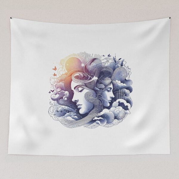 Item preview, Ethereal Celestial Twins Dreamscape Art designed and sold by Apex Designs.