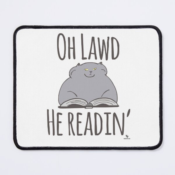 Item preview, Funny Fat Cat Reading Art Meme Design designed and sold by mytshirtfort.