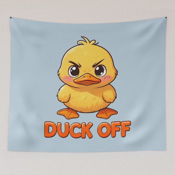 Item preview, Funny Angry Duck Pun – “Duck Off” Cute Cartoon Design designed and sold by SidTastic .