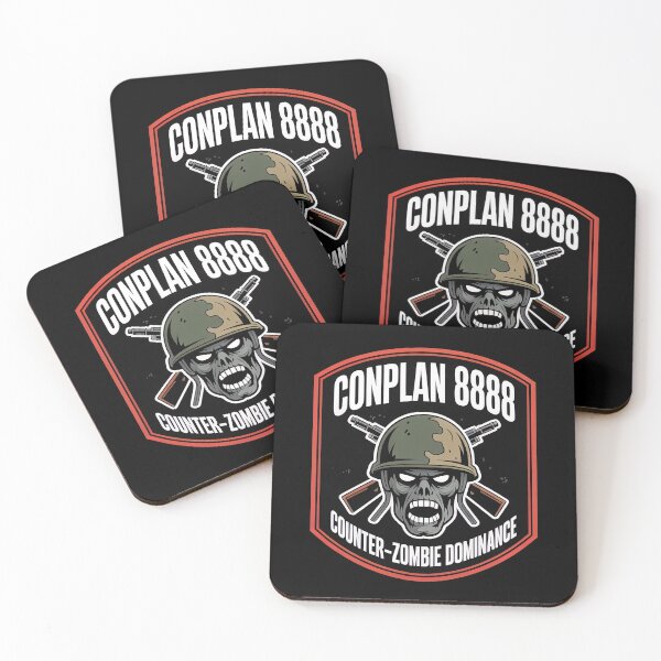 Item preview, CONPLAN 8888 Zombie Apocalypse Survival Strategy Logo designed and sold by SpookshowDesign.