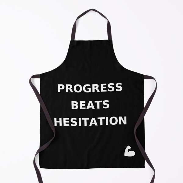 Item preview, Progress Beats Hesitation ? – Motivational Growth Quote Typography designed and sold by ClouMinimal.