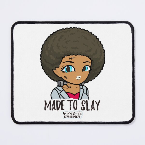 Item preview, Halloween Frankenstein Afro Design – Cute Monster Girl “Made to Slay” designed and sold by P-L-Sardines.