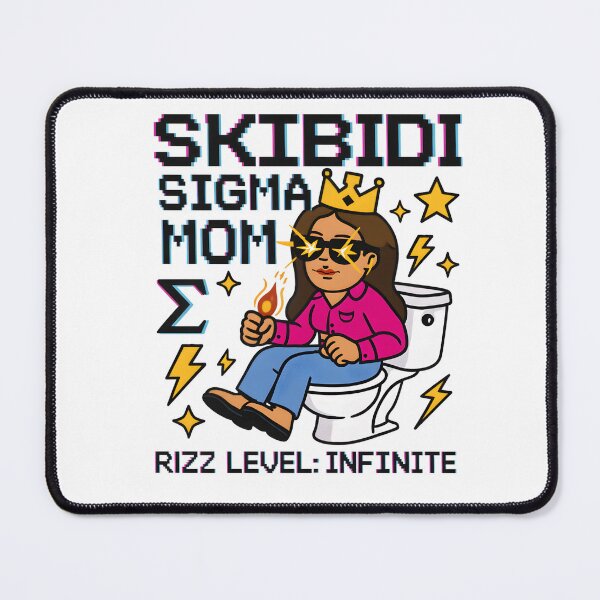 Item preview, Skibidi Sigma Mom Rizz Level Infinite Meme Art | Power Crown Viral Digital Download designed and sold by AnnDesignStudio.