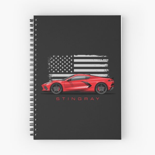Item preview, Chevy Corvette C8 American Flag Illustration designed and sold by blackdogshop.