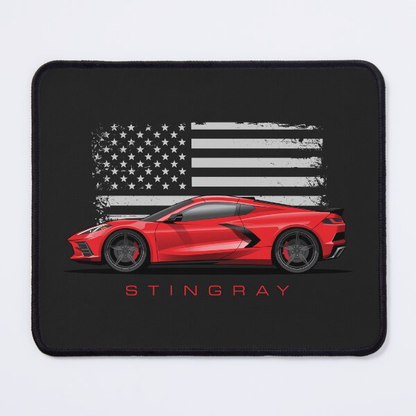 Item preview, Chevy Corvette C8 American Flag Illustration designed and sold by blackdogshop.