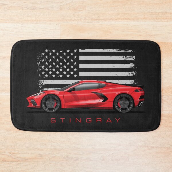Item preview, Chevy Corvette C8 American Flag Illustration designed and sold by blackdogshop.