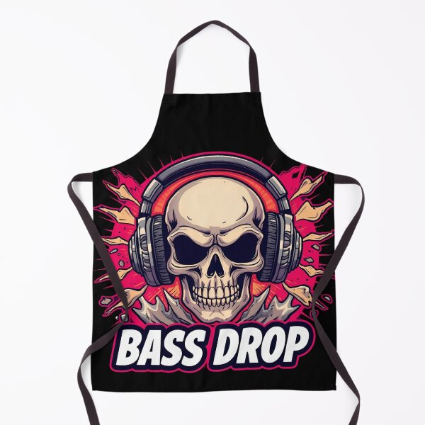 Item preview, Bass Drop skull wearing huge headphones 5 designed and sold by Neon G.