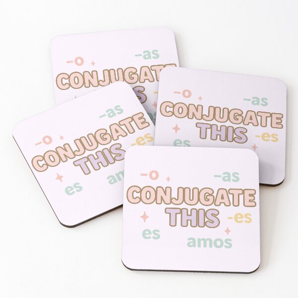 Item preview, Conjugate This – Playful Pastel Language Learning Design designed and sold by wwshd.