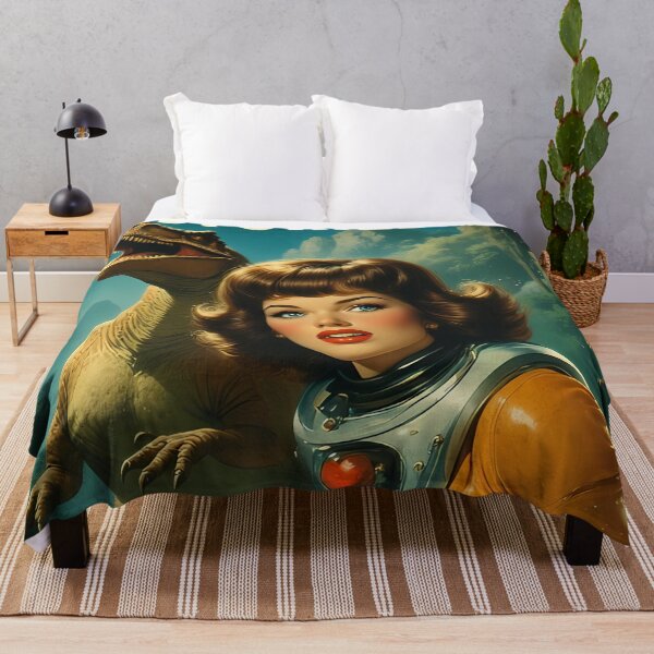 Item preview, The cosmic woman with the dinosaur from the distant planet designed and sold by she-devil-shirt.