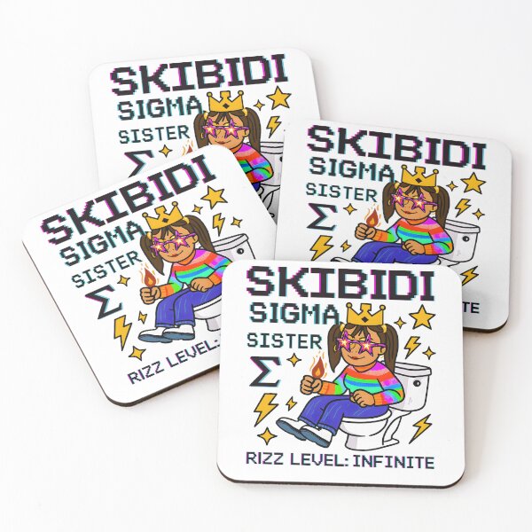 Item preview, Skibidi Sigma Sister Rizz Level Infinite Meme Art | Rainbow Crown Viral Digital Download designed and sold by AnnDesignStudio.