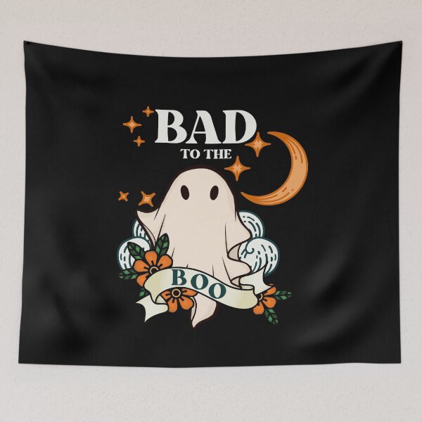 Item preview, Bad to the Boo - Retro Tattoo Inspired Cool Ghost Halloween Vibes designed and sold by SunandShade.