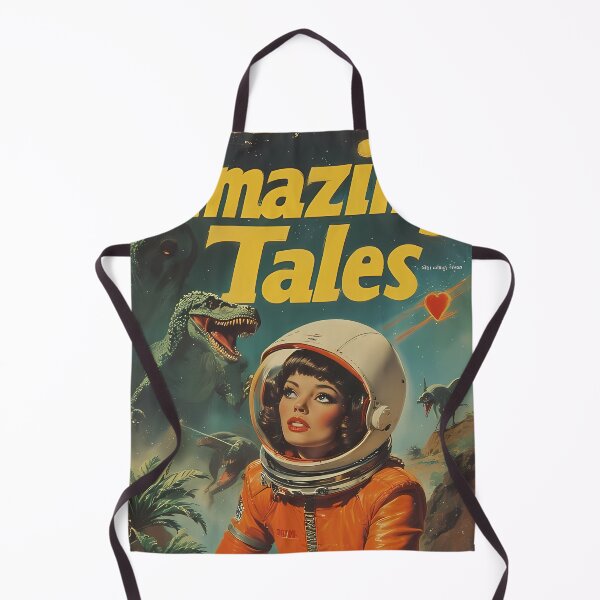 Item preview, Pulp Cover The Astronaut Woman and the Retro Space Dinosaur designed and sold by she-devil-shirt.