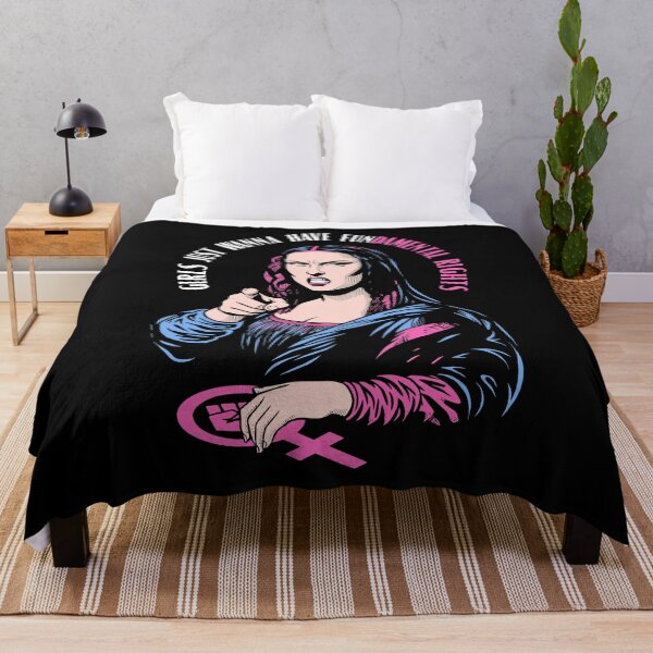 Item preview, Girls Just Wanna Have Fundamental Rights Feminist Mona Lisa designed and sold by GrandeDuc.