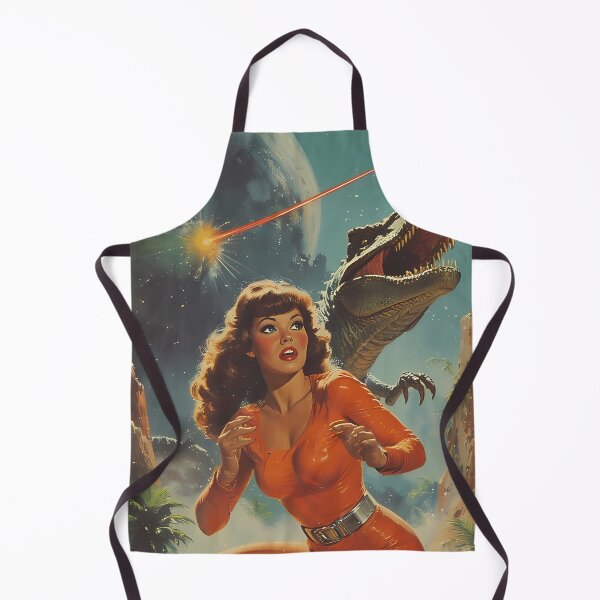 Item preview, The Cosmic Woman and the Retro Dinosaur from the Distant Planet designed and sold by she-devil-shirt.