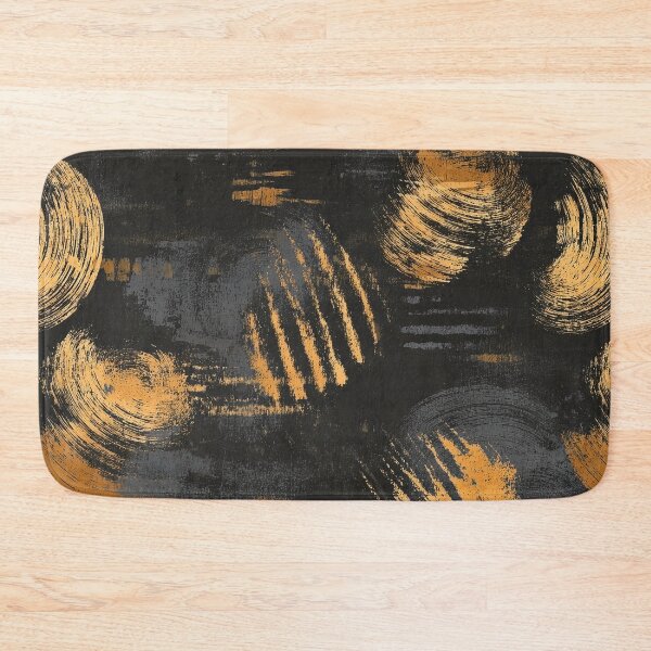 Item preview, Gold Brushstrokes Abstract Pattern designed and sold by HausKatz.