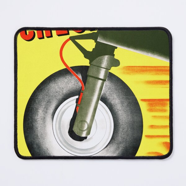 Item preview, Vintage Mid-Century Aviation Safety Poster | Check Brakes While Taxi | Bold Colors & Modernist Design | Home Decor designed and sold by artofuniverse.