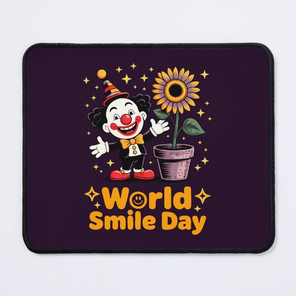 Item preview, World Smile Day Clown and Sunflower Illustration designed and sold by 89BLACK.