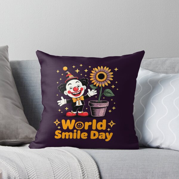 Item preview, World Smile Day Clown and Sunflower Illustration designed and sold by 89BLACK.