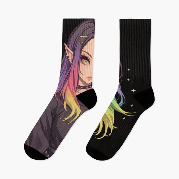 Item preview, Rainbow Hair Goth designed and sold by CursedbyLilith.