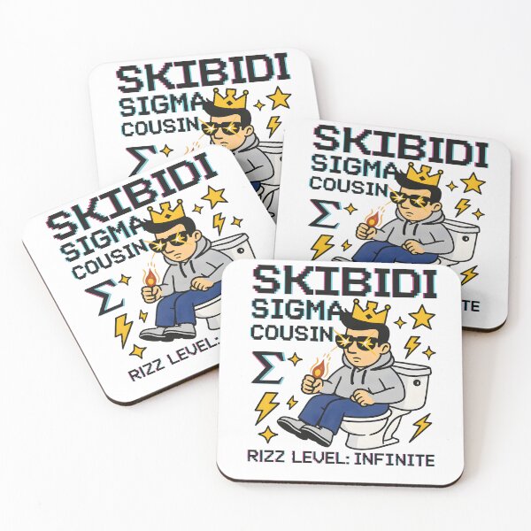 Item preview, Skibidi Sigma Cousin Infinite Rizz Meme Art | Viral Crowned Pixel Digital Download designed and sold by AnnDesignStudio.