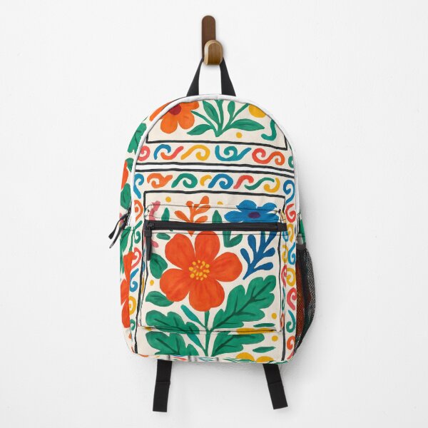 Item preview, Colorful Folk Art Floral Illustration designed and sold by Kruti Collection.