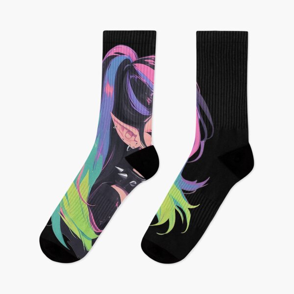 Item preview, rainbow goth girl designed and sold by CursedbyLilith.
