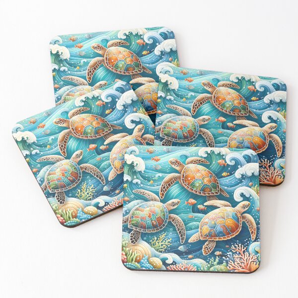 Item preview, Colorful Sea Turtles designed and sold by DreamMandalas.