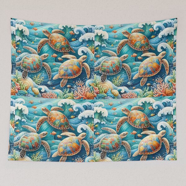 Item preview, Colorful Sea Turtles designed and sold by DreamMandalas.