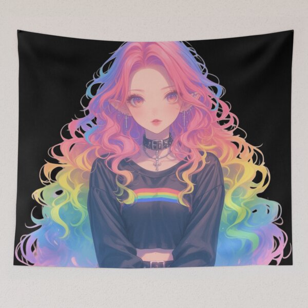 Item preview, rainbow goth designed and sold by CursedbyLilith.