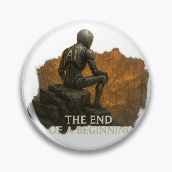 Item preview, The End of a Beginning – Futuristic AI Robot Artwork designed and sold by OOriginalOne.