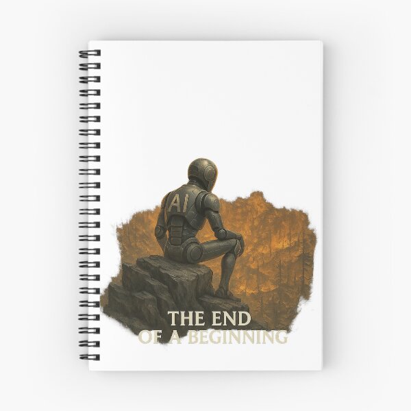 Item preview, The End of a Beginning – Futuristic AI Robot Artwork designed and sold by OOriginalOne.