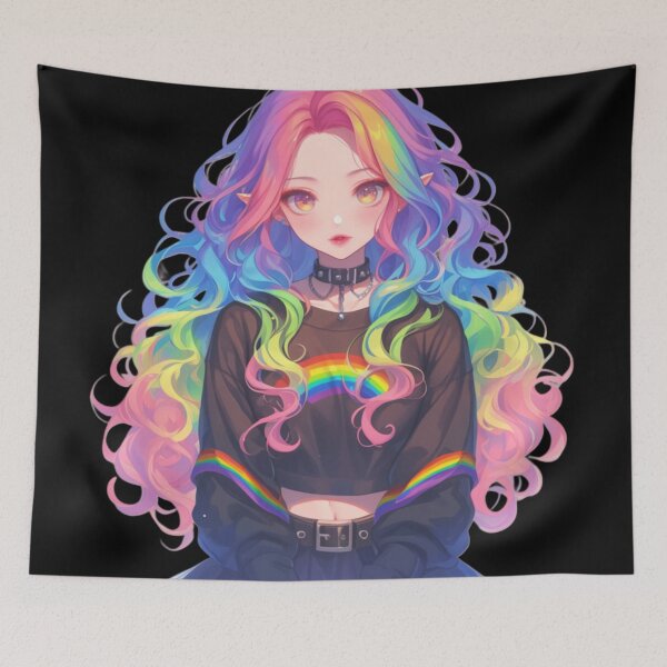Item preview, rainbow goth designed and sold by CursedbyLilith.
