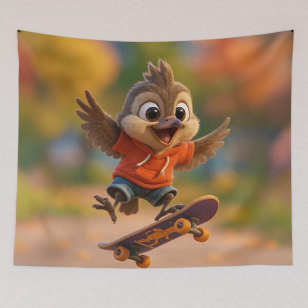Item preview, Skater Great Crested Flycatcher designed and sold by Sillytoe.