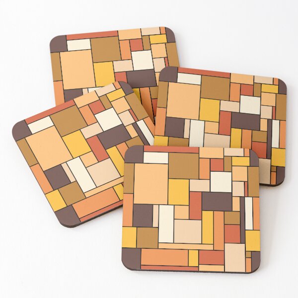 Item preview, Retro Rectangles in Seventies Colors designed and sold by Unhinged Heather.