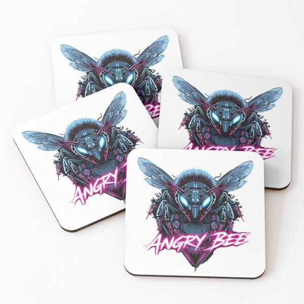 Item preview, Cyberpunk Bee Shirt – Futuristic Angry Bee Neon T-Shirt designed and sold by MoonLightFX.