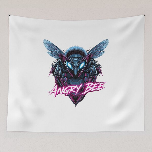 Item preview, Cyberpunk Bee Shirt – Futuristic Angry Bee Neon T-Shirt designed and sold by MoonLightFX.